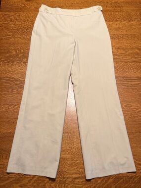 LOFT Beige Wide-Leg Trousers